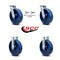 Service Caster 8 Inch Solid Polyurethane Caster Set with Roller Bearings 2 Swivel Lock 2 Rigid SCC-30CS820-SPUR-BSL-2-R-2 - alternate 4